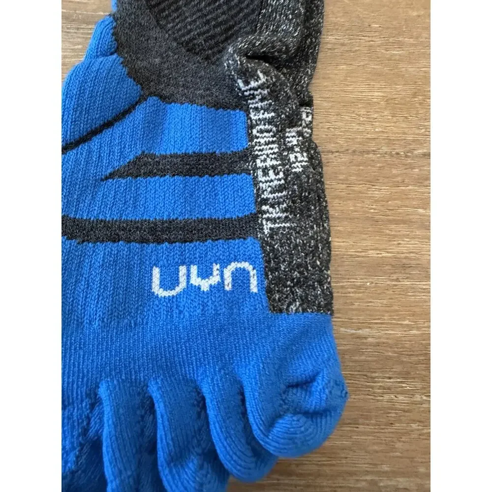UYN Five Toe Performance Socks Black Blue Athletic Running Hiking
